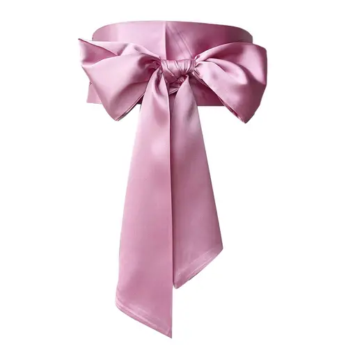 Satin Silk Bow Corset Waist Belt Wide DIY Bowknot Fabric Ribbon Cummerbunds Decorative Waist Cover For Women Lady Girl Bridal - Image 18
