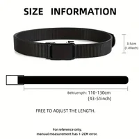 New Automatic Buckle Belt, Canvas Tactical Workwear Casual Outdoor Military Training Pants Belt For Men - Image 3