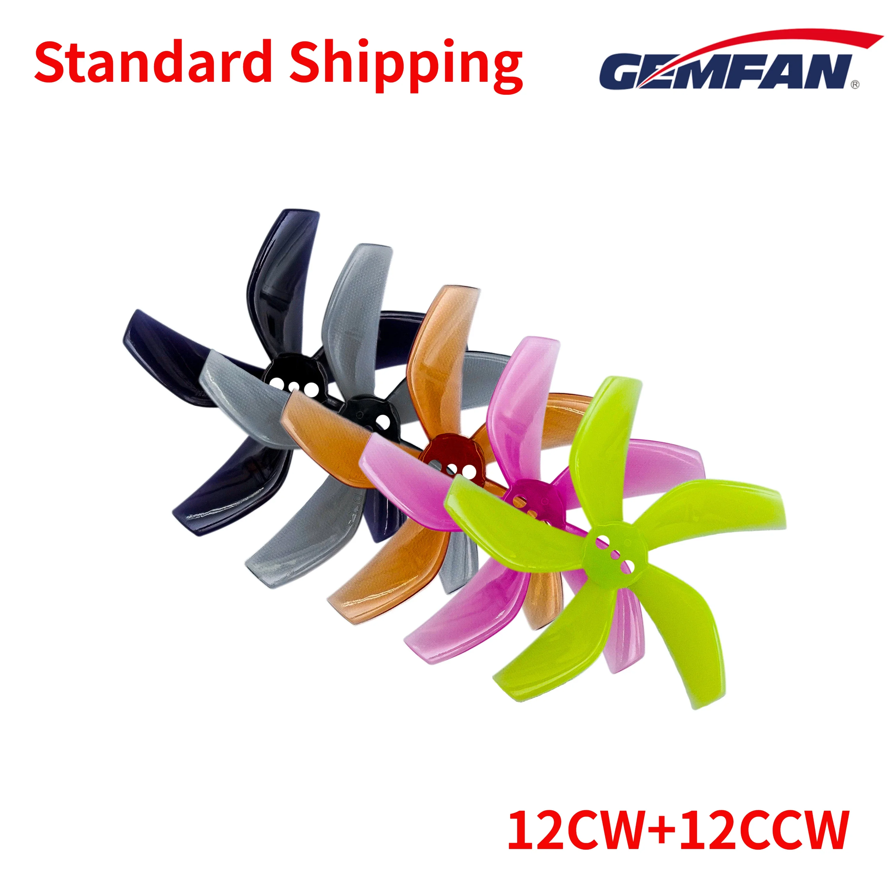 12 пар (12CW + 12CCW) Gemfan D51 51 51 мм 5. 0 2X2X5 5 лопастей PC Propeller 2020 мм для RC FPV Freestyle 2 дюйма Cinewhoop Ducted Drones