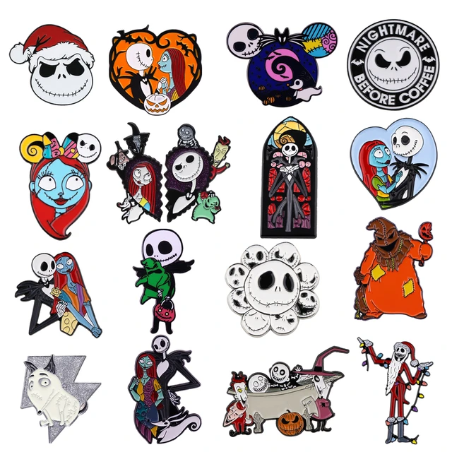 The Nightmare Before Christmas Jack Enamel Pins Classic Cartoon Movie Lapel  Pins Badges on Backpack Christmas