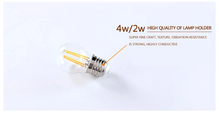 Description Picture 6 of itemLED Filament Bulb G45 4W 2W E27 E14 AC220V Luster Home Indoor Decorative Lights Pendant Light Base Bedroom Living Room Kitchen