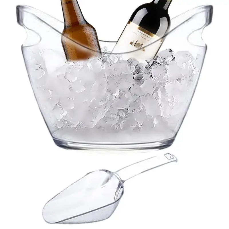 Bucket Drink Tub Scoops Cooling Ice Bucket for Champagne Wine Beer Bar Supplies