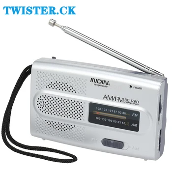 BC-R28 AM FM 라디오 텔레스코픽 안테나 라디오 스피커, 배터리 작동 휴대용 라디오, 노인 가정용 최고의 수신