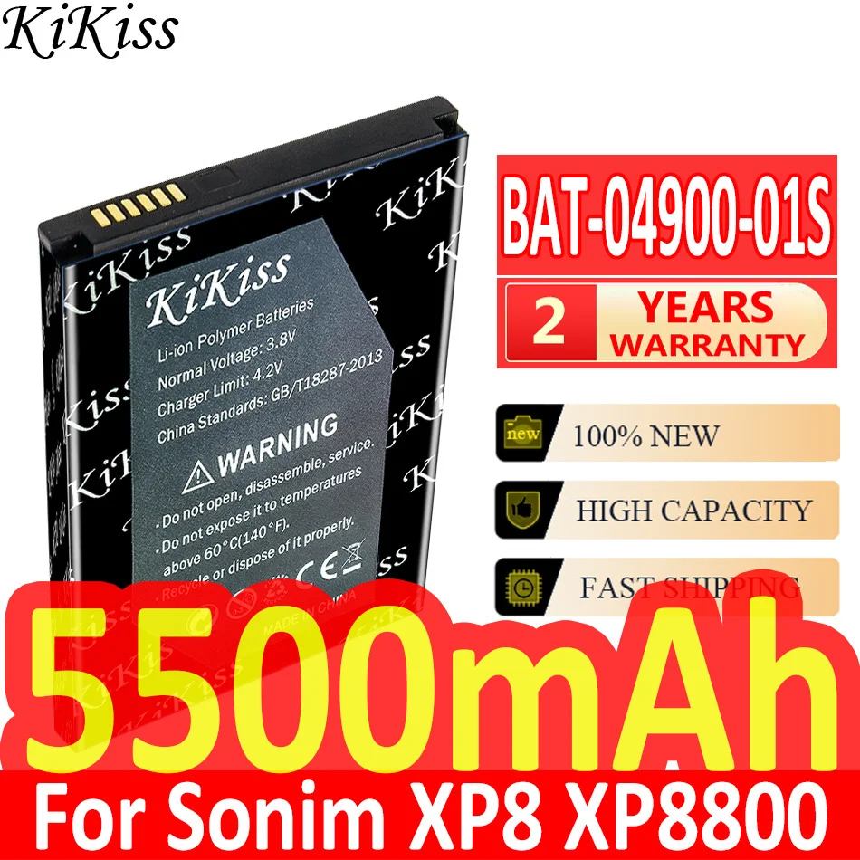 5500Mah Kikiss Potente Batteria Bat-04900-01S Per Sonim Xp8 Xp8800