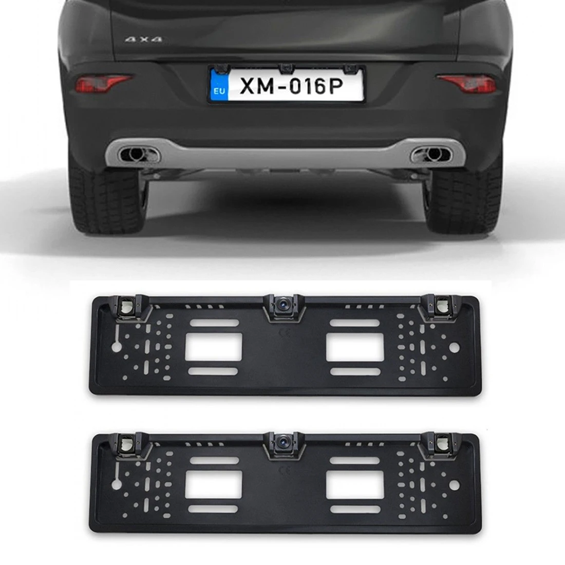 

PZ600L-2 Europe Car License Plate Frame Front Rear View Camera