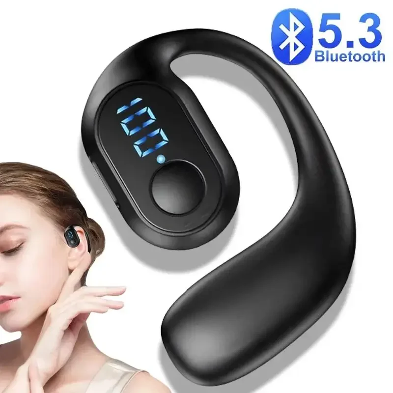 Wireless Earphones Air Conduction HiFi Ear Hook Music Sports Noise Cancel Headset