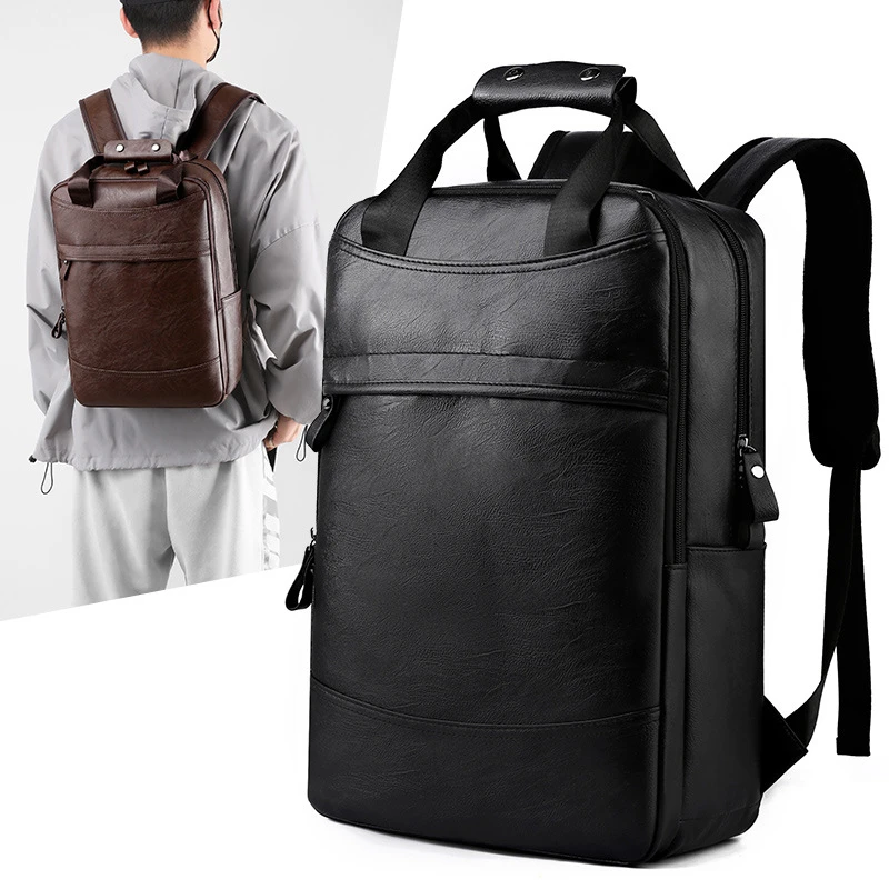 Hot Vintage Waterproof Backpack Men Luxury College School Bags Casual