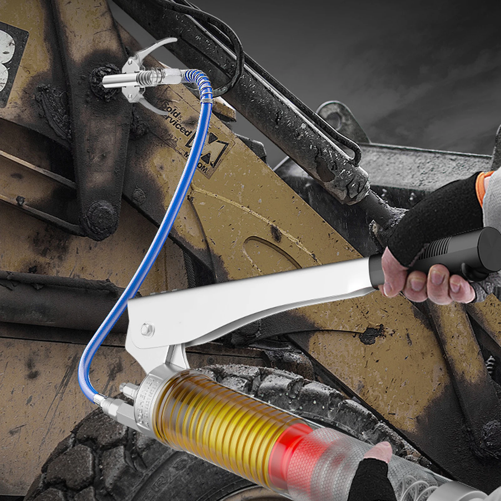 Double Handles Grease Gun Tip Double Handle Locking Pliers Grease Machine Nozzle Suitable for Automobiles Ships xobw