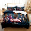 ROBLOX Game Surrounding Children's Anime Student Dormitory Bed Sheet Quilt Cover Three-piece Home Bed Three-piece Set Boys Girls 5