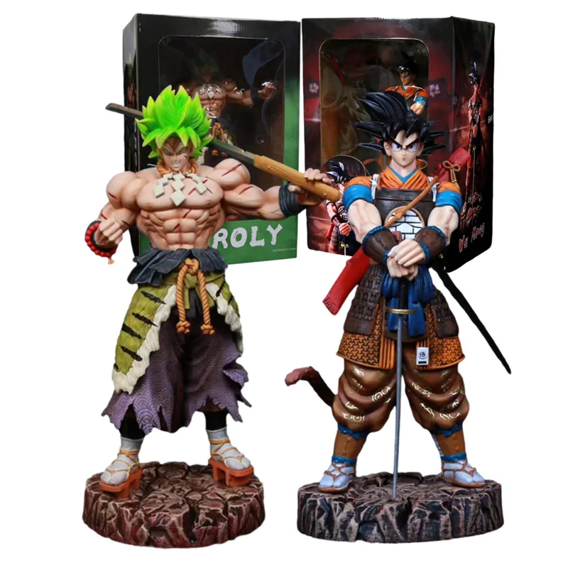 21Cm Anime Dragon Ball Z Figure Samurai Son Goku Broly Super Saiyan Action Figures Collezione Pvc Modello Ornamenti Per Bambole Giocattoli Regalo