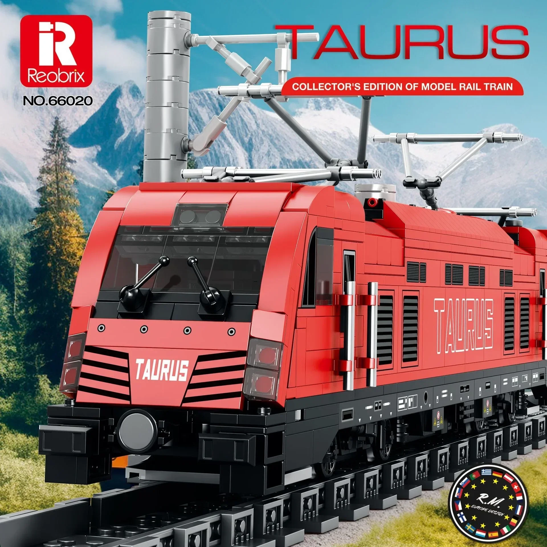 

Technical City European electric passenger trains High-tech Railway Track Building Blocks Vehicle Bricks Toys Gifts For Children