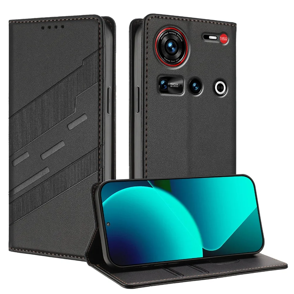Elegant Flip Cover Magnetic Wallet Book Case - Premium Luxury Edition