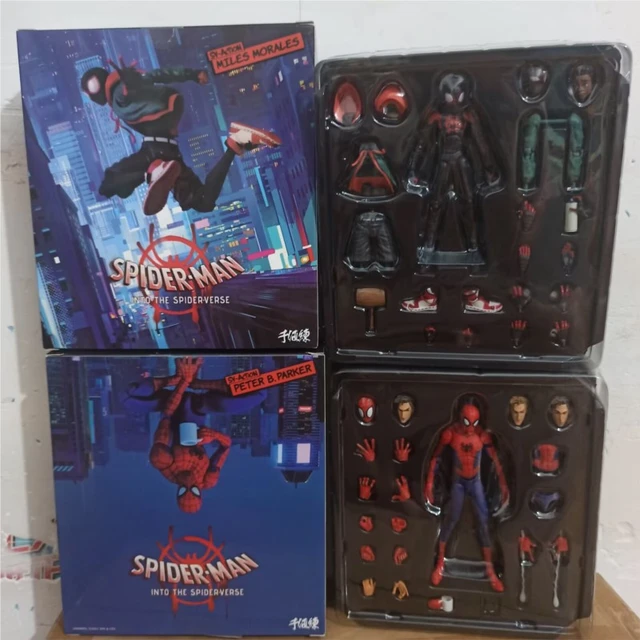 Figurine Spider-Man dans le Spider-Verse Peter Toe Miles Morales en PVC  modèle d'anime Marvel jouets SpidSuffolk