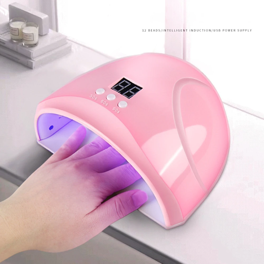 Usb Nail Phototherapy Machine Nail Lamp 12 Uv Leds Light Curing 36W Polish Gel Infrared Sensor Machine Art
