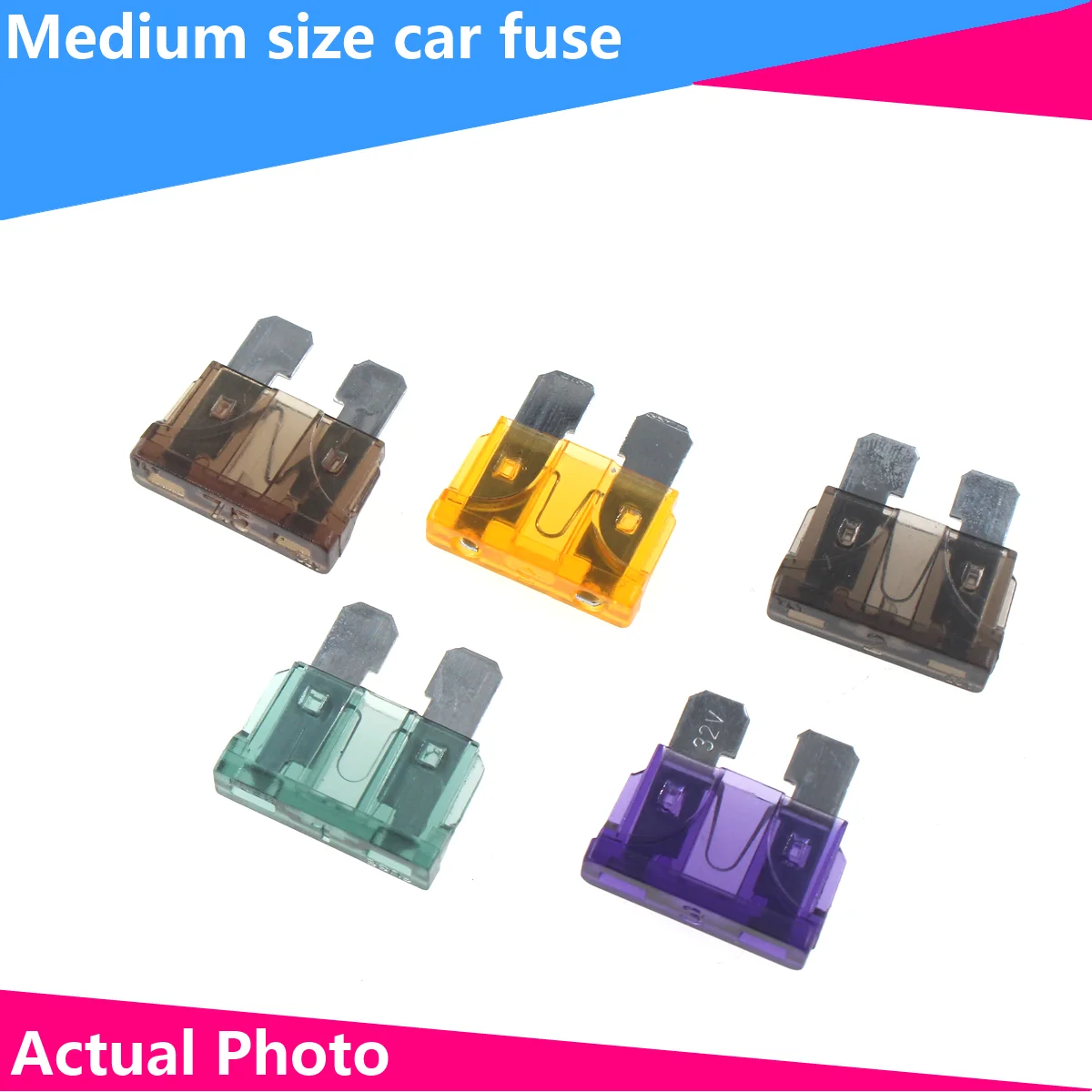 20pcs Aluminum Car Blade Fuse Kit for Car Boat Auto Accessories Small/Medium Size 3A 5A 7.5A 10A 15A 20A 25A 30A 35A 40A mv fuse 11kv 15kv 24kv 33kv 25 1000a medium voltage mv fuse and fuse link