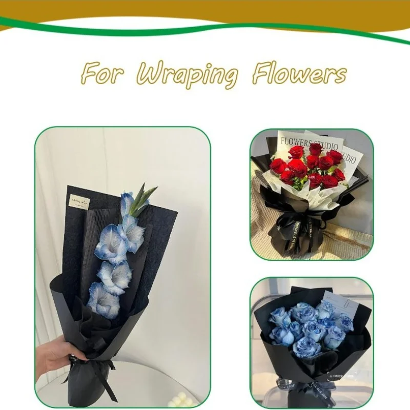 50cm×10m 대형 헤비 듀티 블랙 크래프트 종이 롤 선물 포장용 찢어짐 방지 핸드크래프트 게시판 바닥 보호 커버