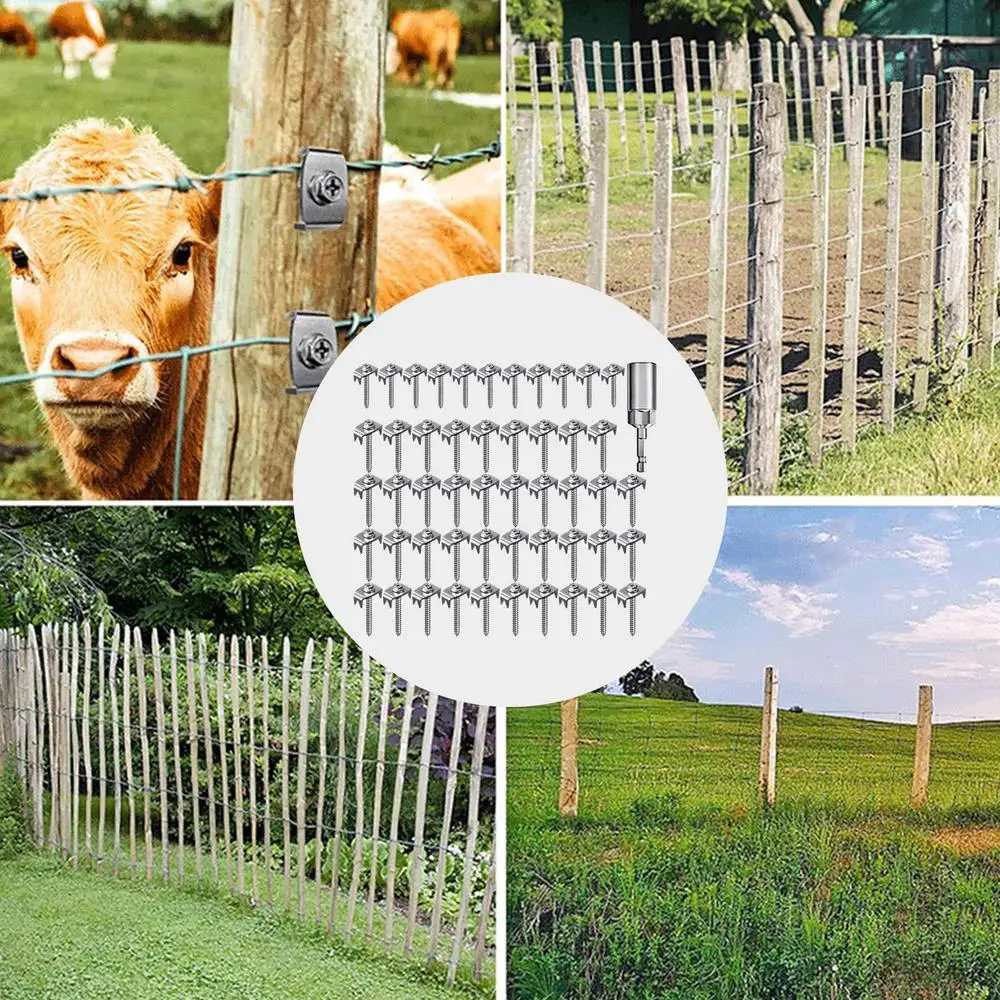 Description Picture 5 of itemFence Fasteners Fence Fasteners For Wire Fencing 50x Fence Staple Nails With Wire Fixer Fence Fasteners For Wire Mesh And Woven