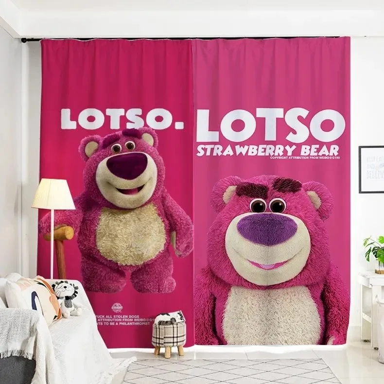 Disney Toy Story Strawberry Bear Pink Print Curtain Partition Girls