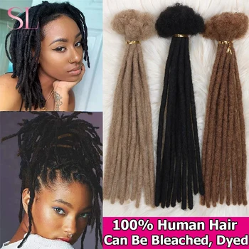 Dreadlocks per capelli umani Estensioni Loc Trecce crespi all'ingrosso all'uncinetto Estensioni dei capelli brasiliani di Remy 60 fili SIMMEL