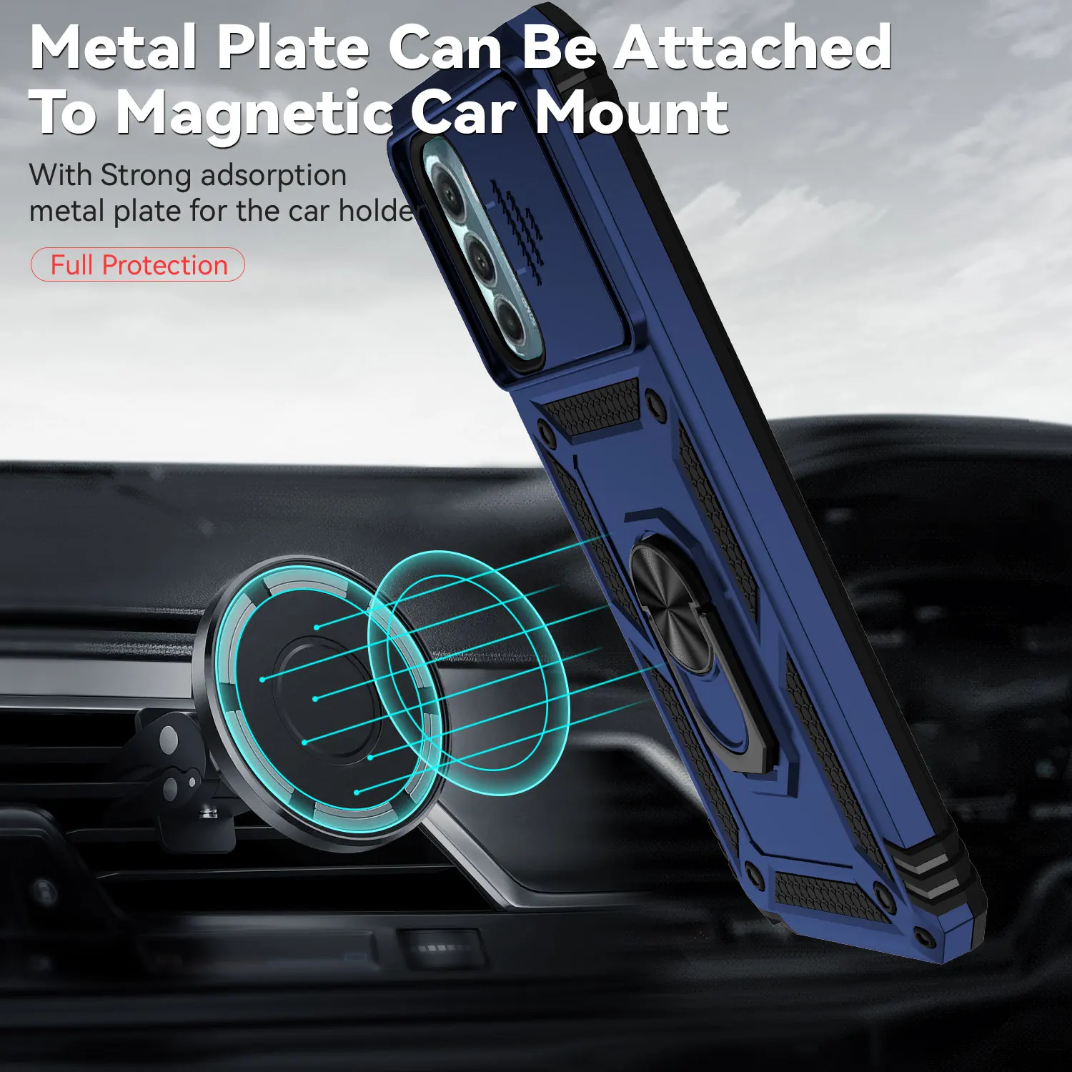 Heavy Duty Magnetic Shockproof Phone Case with Armor Protection