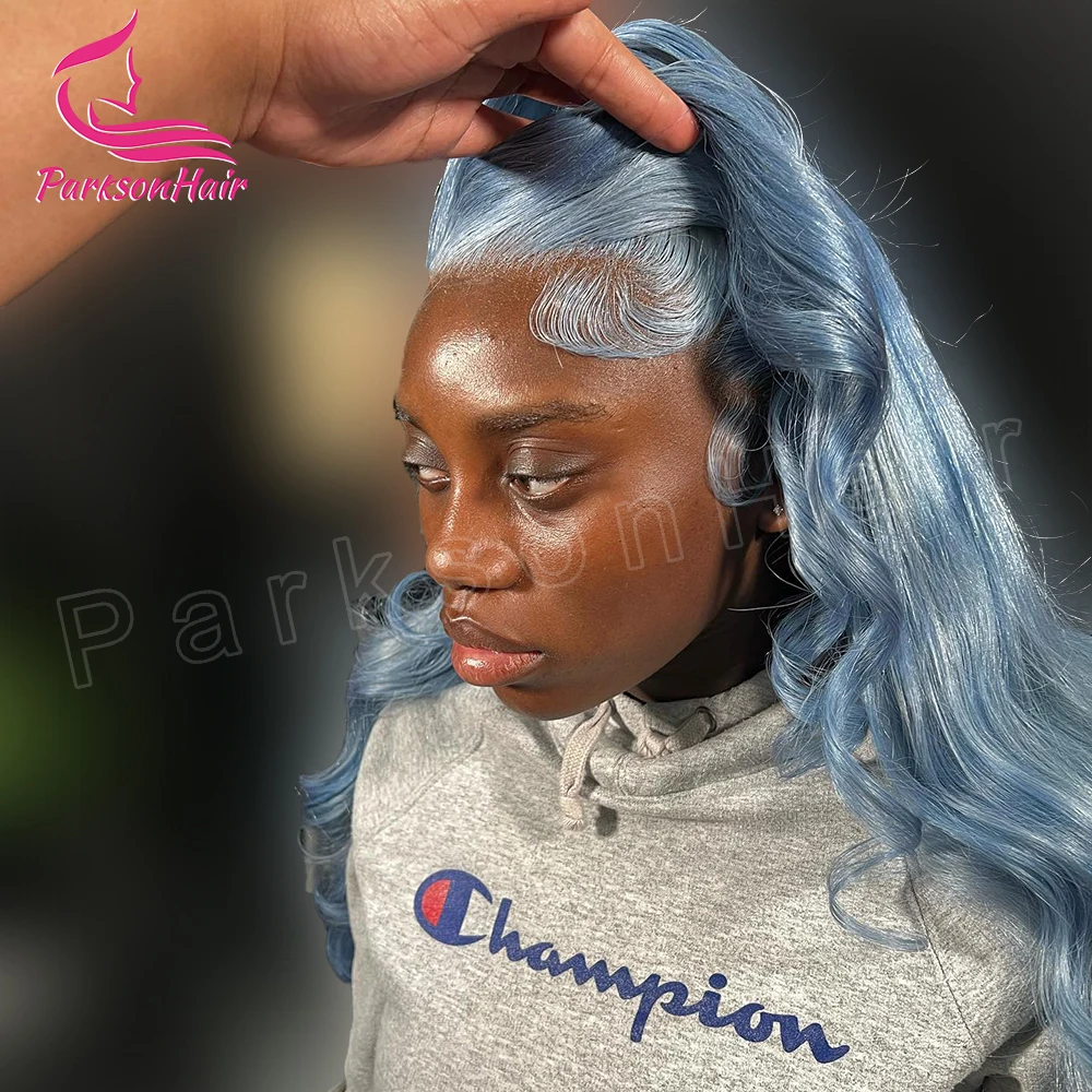 Human Hair Wig 613 Colored Grey Full Lace Wig Body Wave HD Lace Frontal