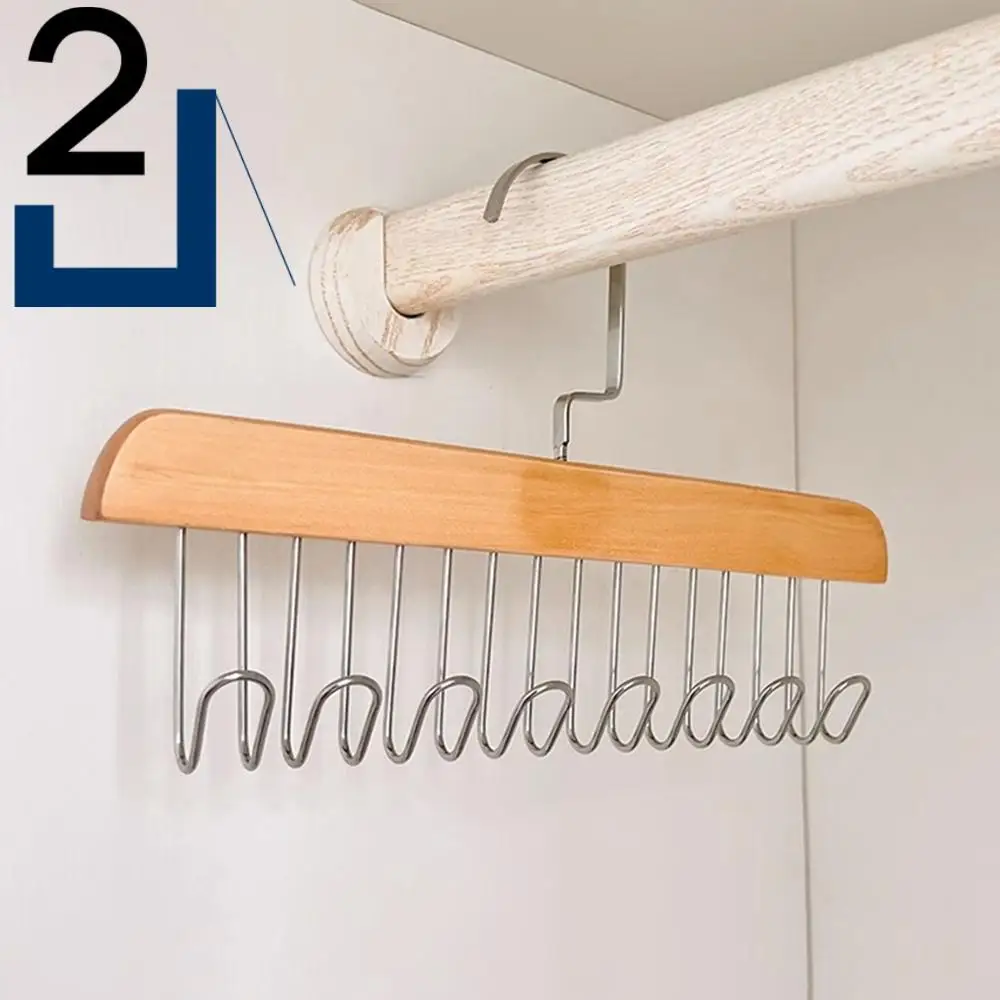 Multi-Functional 8-Hook Organizer for Clothing and Accessories
