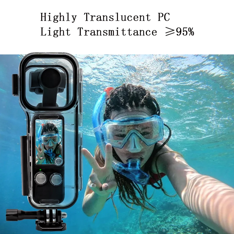 For DJI Osmo Pocket 3 Waterproof Case Deep Diving Protective Housing Cover Shell for Underwater Photography Cover Accessories