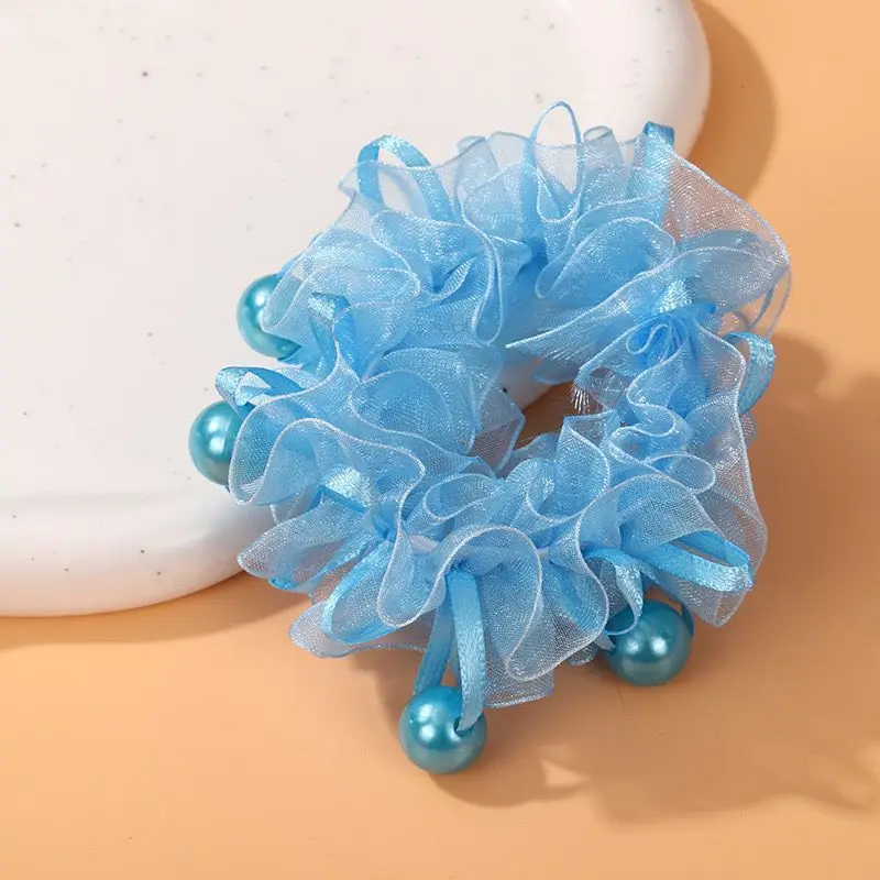2 Stück rosa bezaubernde Haarbänder – ideal für kleine Mädchen. Princess Ball Haarringe, Blumenkopfseile mit elastischen Bändern – Detail 9