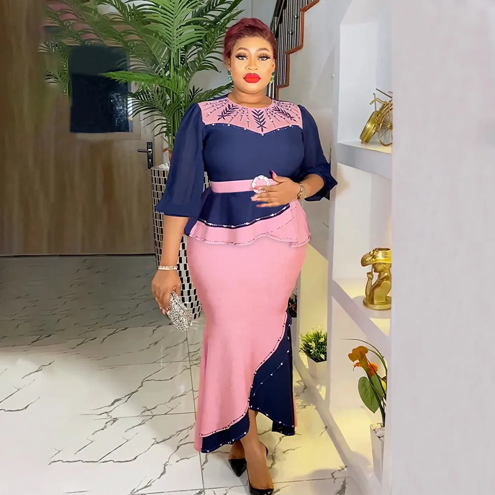 Plus size sets of women African Clothes 2PCS Set Tops and Skirts Suit Dashiki Ankara Women Turkey Dress For Wedding party