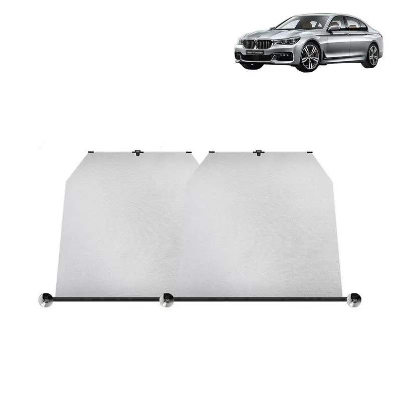 

Retractable Windshield Sunshade Car Sun Shades For Windshield Length Adjustable Interior Sunshade With Hook Double Rod