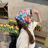 Fashion Bandana Cotton Head Scarf For Women Small Hijab Floral Print Handkerchief Hair Scarfs 55cm Square Headbands Neck Scarves 3