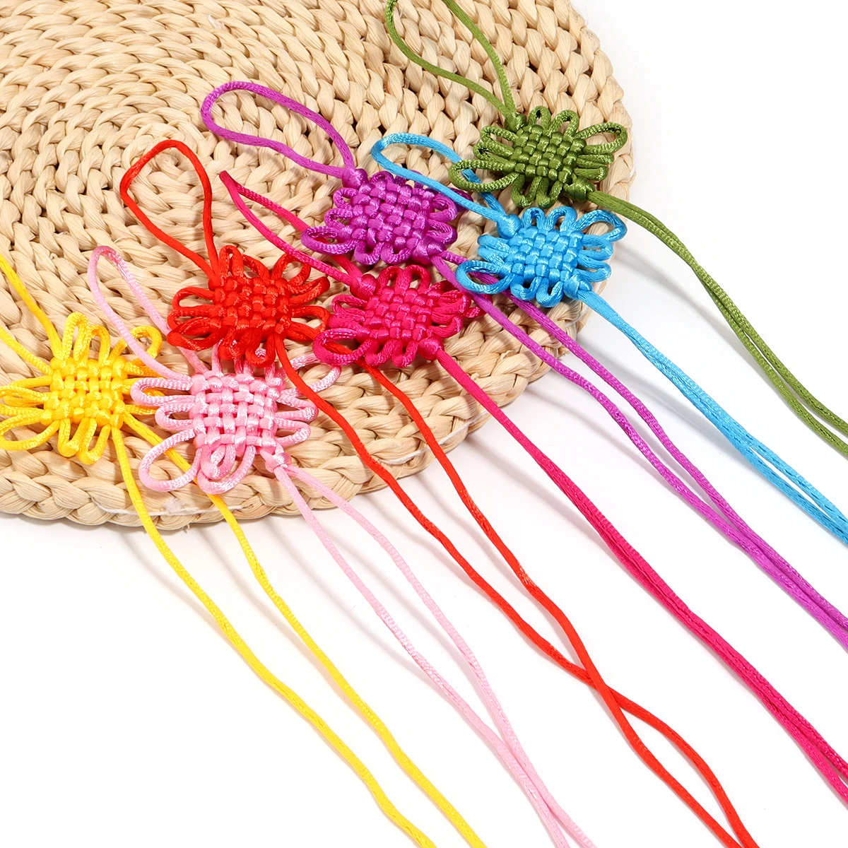 10 Stücke Bunte Chinesische Knoten Polyester Chinesische Knoten Glück Quasten Für Neujahr Geschenke Frühling Festival DIY Handwerk Dekoration – Detail 6