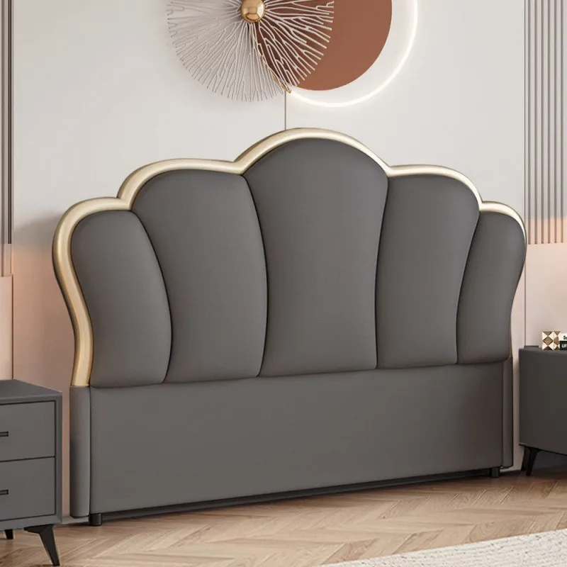 new bedside soft bag backrest simple modern floor ultra-thin solid wood single buy bedside board princess one