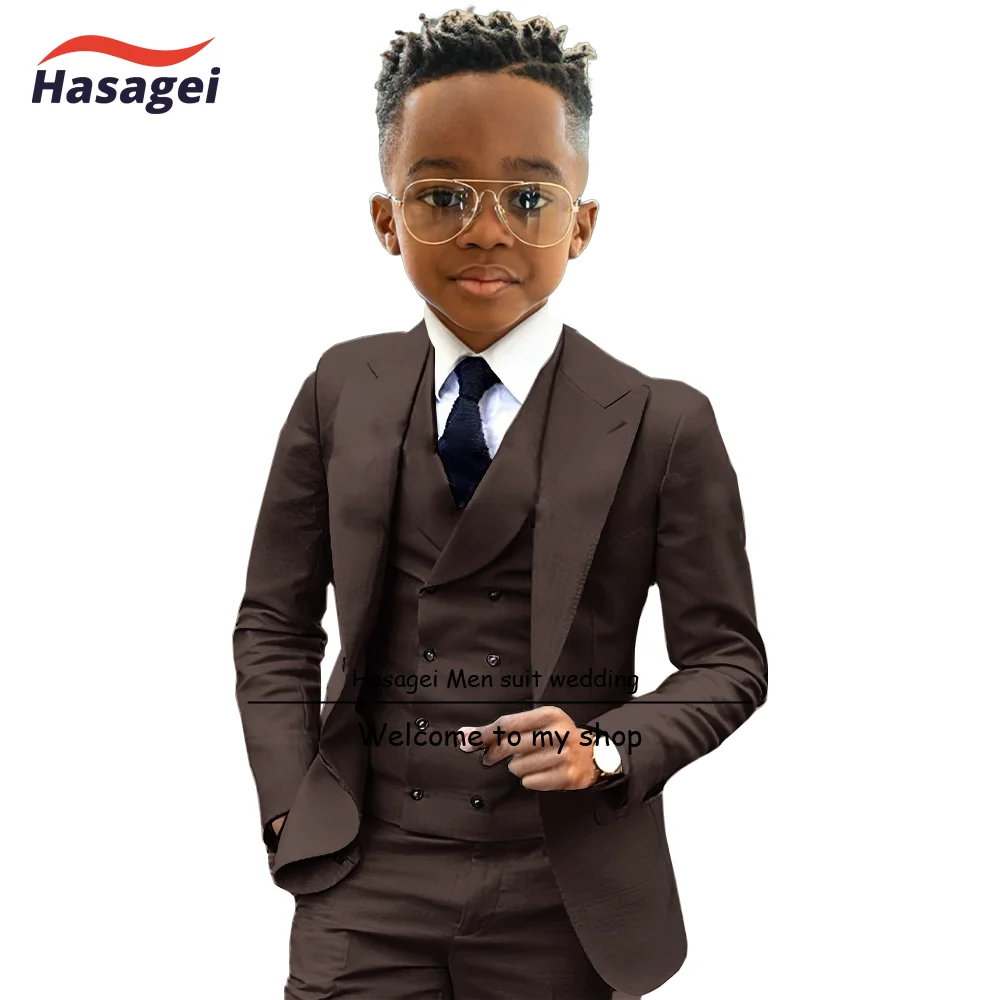 Kids Blazer Pants Vest 3 Piece Set Party Wedding Boys Tuxedo 2-16 Years Old Festival Blazer boys formal suit set