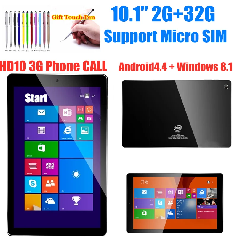 

Планшет с двумя камерами, 10,1 дюйма, 2 ГБ DDR3 + 32 ГБ, Android 8,1 + Windows 1920