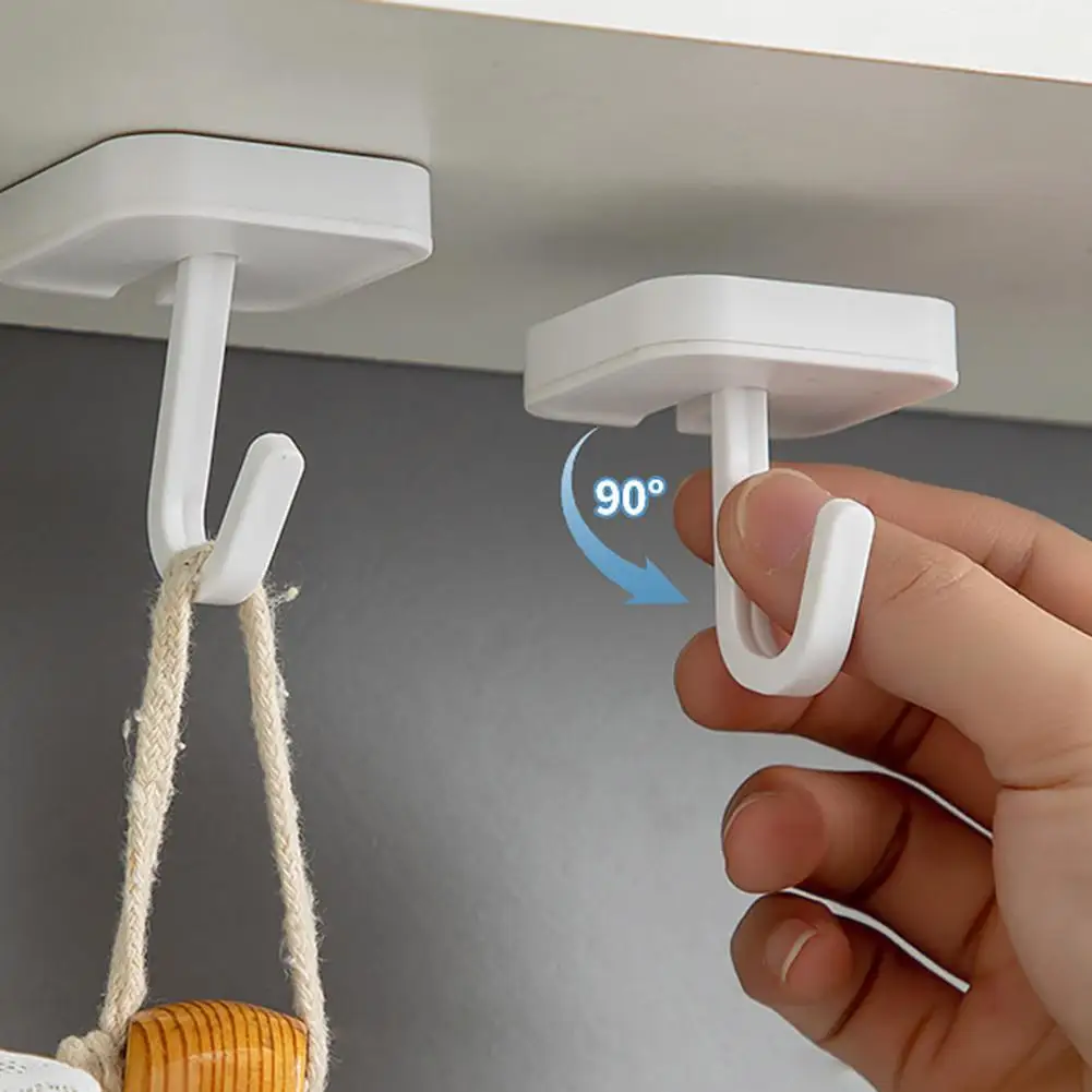 

8Pcs/Set Multifunction Wall Hook 90° Adjustable Adhesive No Modern Bathroom Towel Kitchen Towel Utensils Umbrella Bag Hanger