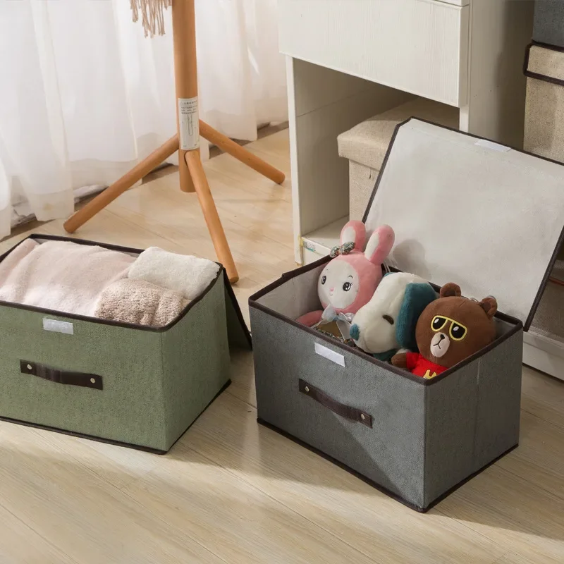 Fold Non Woven Fabric Storage Box Gray Home Supplies Clothing Underwear Sock And Kid Toy Storage Organizer Cosmetics 5