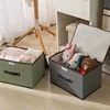 Fold Non Woven Fabric Storage Box Gray Home Supplies Clothing Underwear Sock And Kid Toy Storage Organizer Cosmetics 5