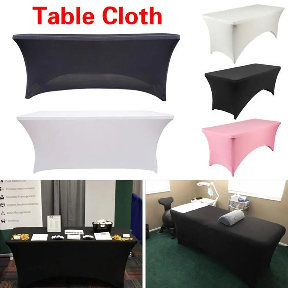 1PC Elastic Wedding Dining Decor Rectangular Spandex Tablecloth Stretch Table Cover  Salon Massage Elastic Bed Cover