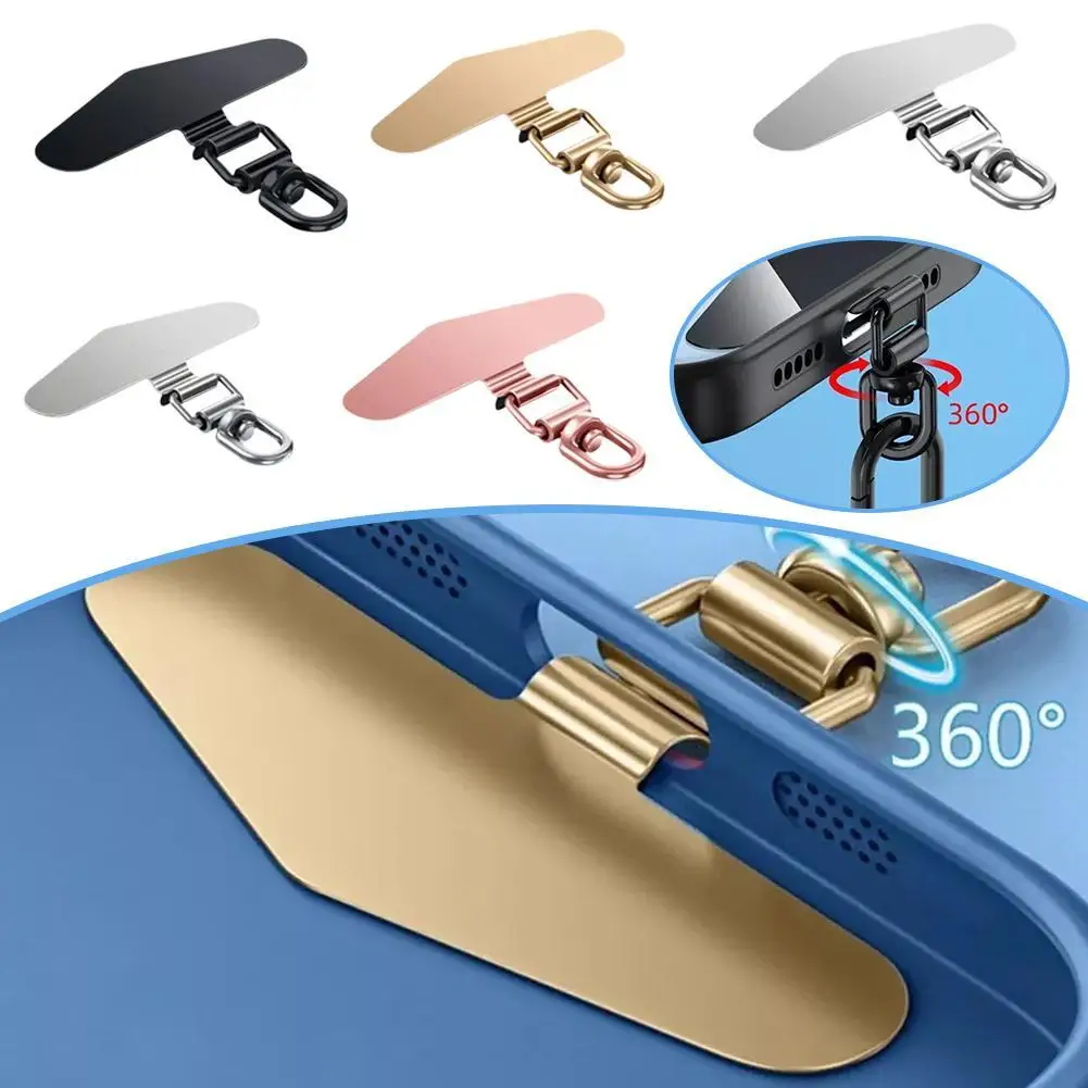 Ultra-Thin Anti-Loss Metal Phone Lanyard Clip with Strong Adhesive