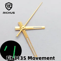 Silver and Green Luminous Watch Hands - Premium Watch Accessories (Rose gold)