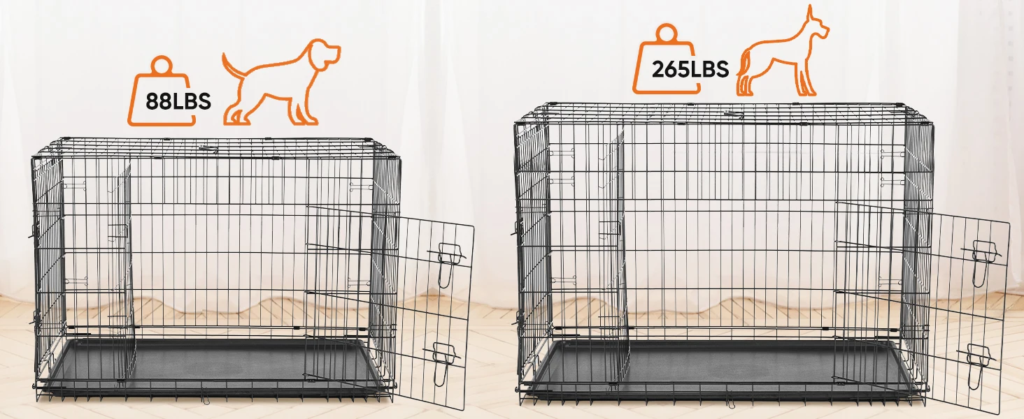 Dog Crate with Divider Panel