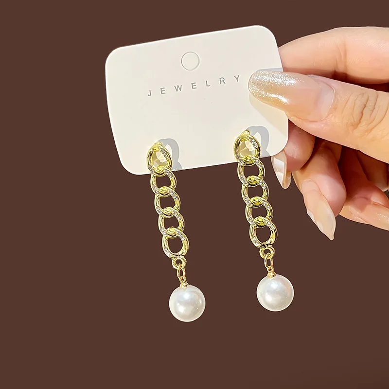 Charmsmic Pendientes Largos De Cadena Dorada Para Mujer Aretes charmsmic-pendientes-largos-de-cadena-dorada-para-mujer-aretes