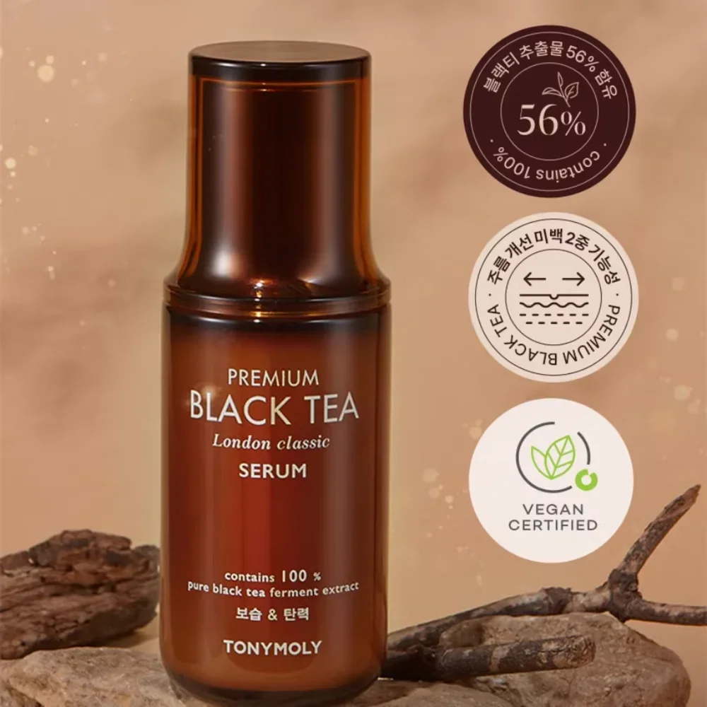 

Korea Tonymoly Premium Black Tea London Classic Serum Black Yeast Essence Moisturizing Anti-Wrinkle Brighten Skin Whitening Care