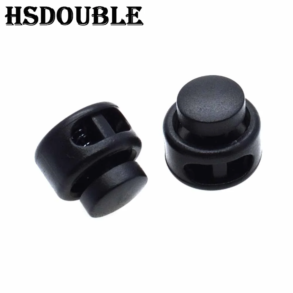 Cord lock stopper 10 Pcs/Pack Cord Lock Toggle Clip Stopper Plastic Black For Bags/Garments Size:15mm*14mm