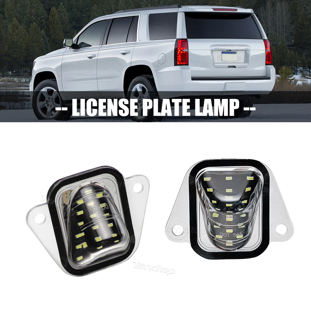

2 шт. для 2007 2008 2009 2010 2011 2012 2013 2014 пригородный Тахо Yukon Escalade ESV, белая фонарь для номерного знака