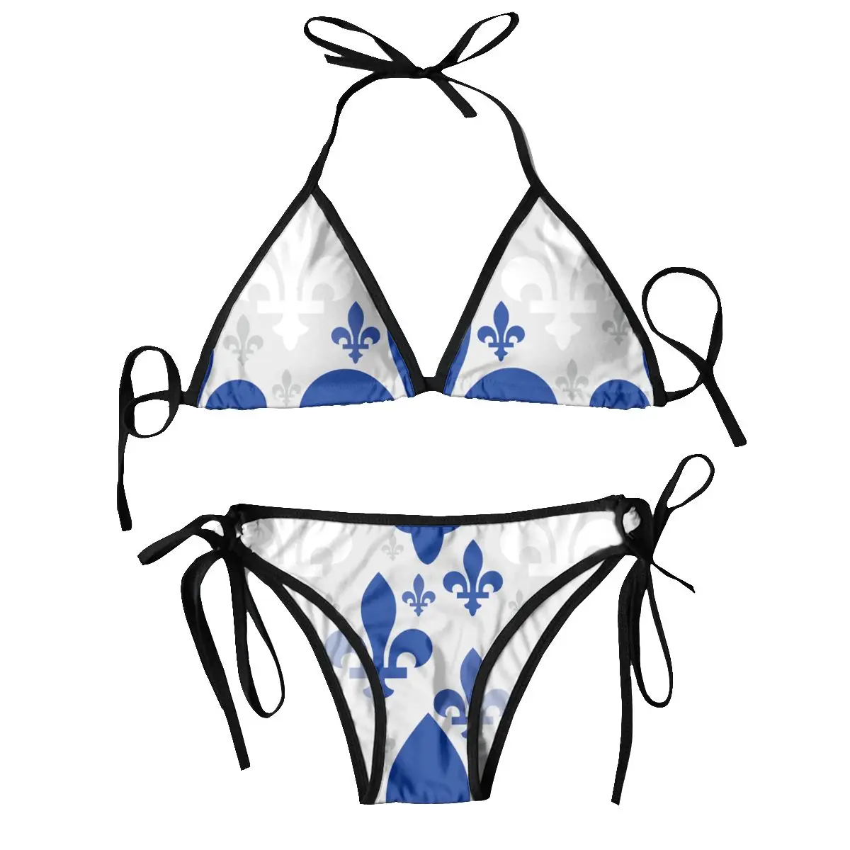 

Bikini Femme 2024 Luxe Fleur De Lis Two Piece Women's Set