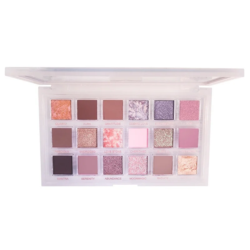 New Rose 18 Colors Eyeshadow Palette Pearlescent Matte Shiny Sequins Eye Plate Female Eye Base Cosmetic Makeup Palette Beauty eye shadow plate