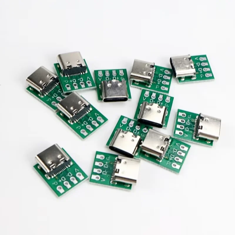 TYPE-C USB 3.1 Type-C 커넥터 테스트 PCB 보드 플레이트 어댑터 소켓(데이터 라인 와이어 케이블 전송용)