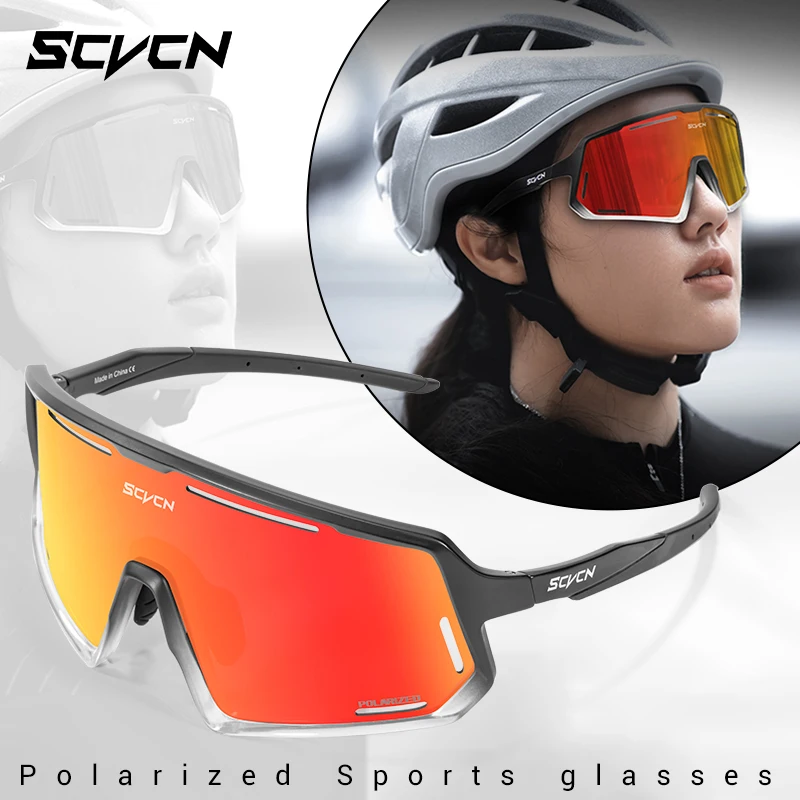 SCVCN Polarized Cycling Glasses Sunglasses for Men Women MTB Glasses Sports Driving Running Hiking UV400 Lightweight Goggles